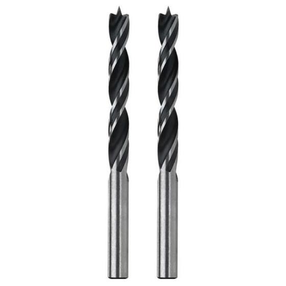 Imagem de Broca Para Madeira 8mm 3 Pontas Profissional Aço cromo 2 Pçs