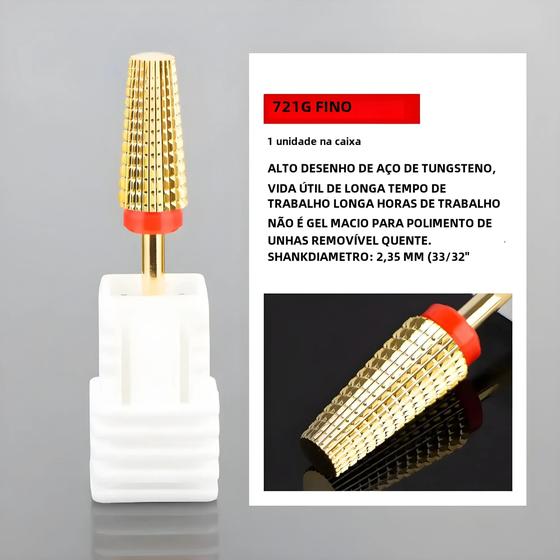 Imagem de Brocas de Carboneto de Tungstênio 5 em 1 para Remoção de Esmalte em Gel