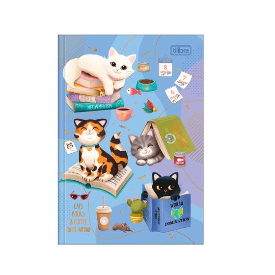 Imagem de Brochura 1/4 C.D. 80 Folhas Tilibra - Purrfect Cats 6