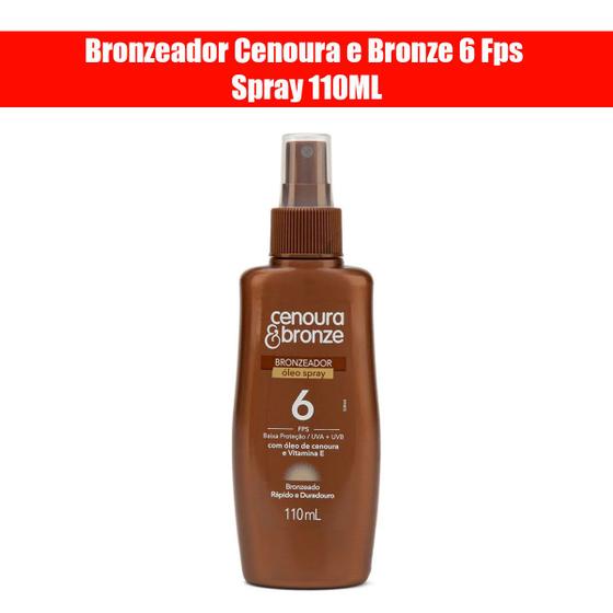 Imagem de Bronzeador Cenoura e Bronze 6 Fps Spray 110ML