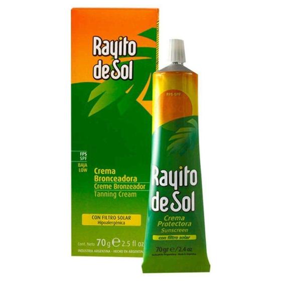 Bronzeador Solar Potencializador Bisnaga Rayito de Sol FPS6 70g Original verdadeiro creme