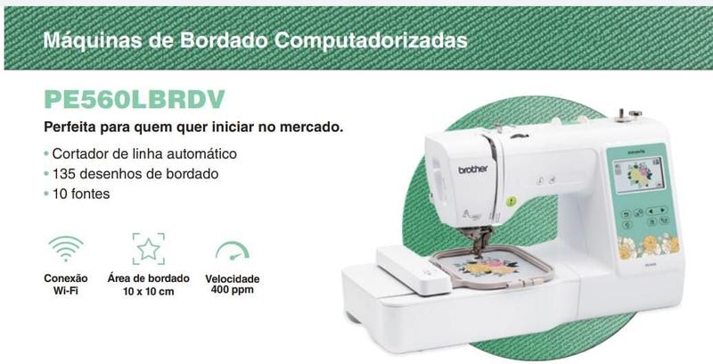 Imagem de Brother Bordado PE 560- AUTOVOLT- 24 M DE GARANTIA