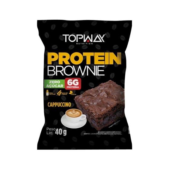 Imagem de Brownie Topway com Proteína Cappuccino 40g - Embalagem com 10 Unidades