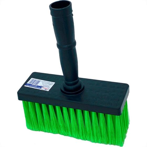 Imagem de Broxa Retangular Compel Plastica 12Mm X 75Mm X 180Mm Grande - 0.2352 - Kit C/12 Pecas