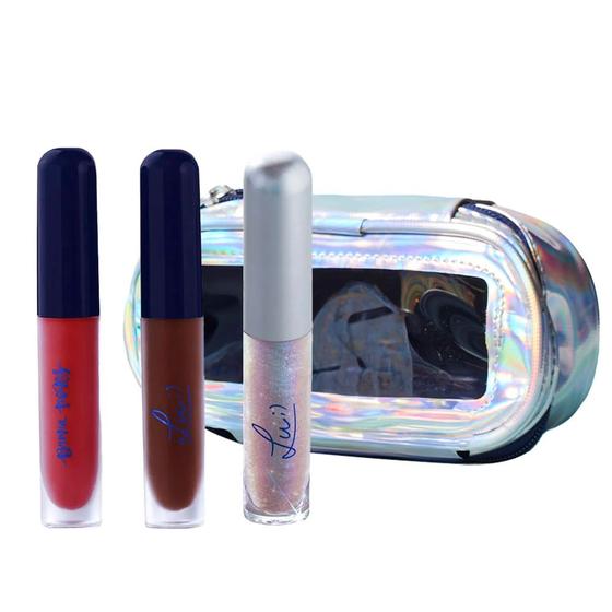 Imagem de Bruna Tavares BT + Lu Kit - Batom Líquido Trend + Batom Líquido Online + Gloss Labial Pixels + Nécessaire