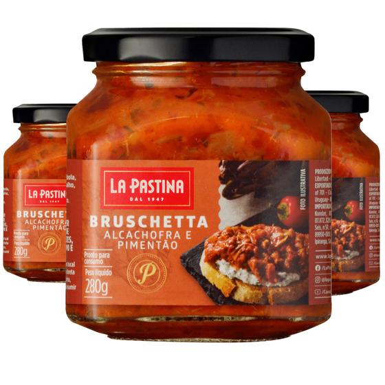 Imagem de Bruschetta LA PASTINA Alcahofra e Pimentão 280g (3 und)