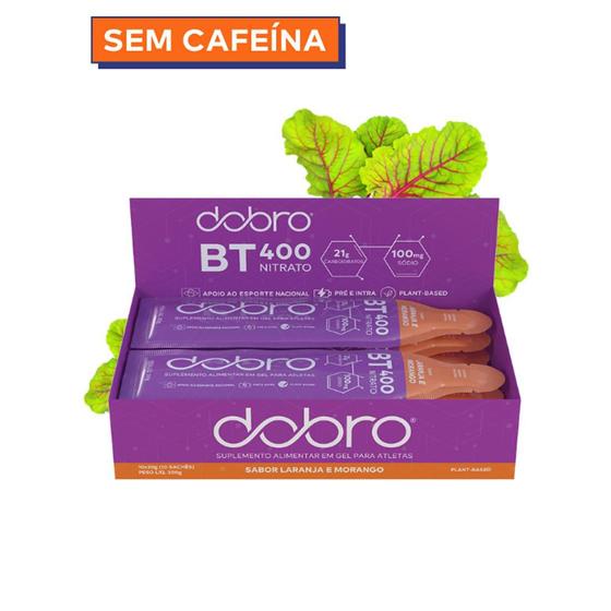 Imagem de BT 400 Nitrato Gel Sem Cafeína 30g Laranja E Morango 10un Dobro