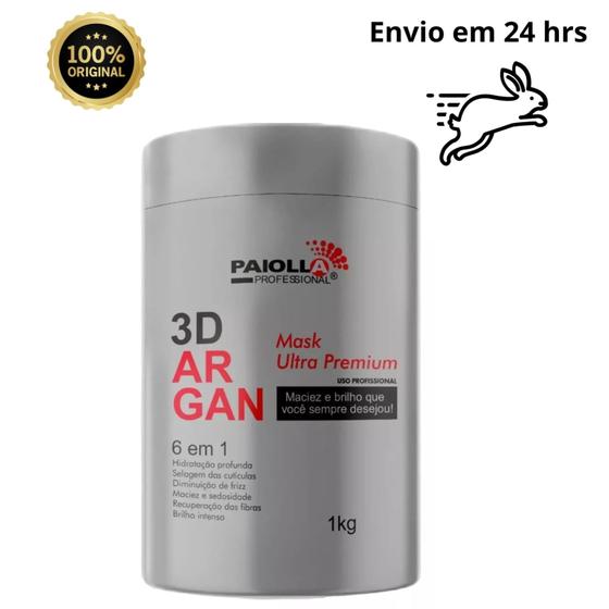 Imagem de Btox Paiolla 3D Argan 6 em 1 1000GR