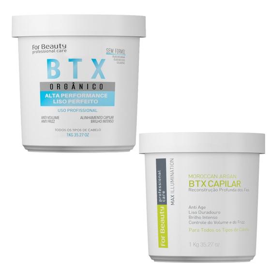 Imagem de Btx Moroccan Argan Capilar 1kg + Btx Orgânico 1kg For Beauty