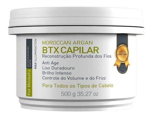 Imagem de Btx Moroccan Argan Capilar Max Illumination For Beauty 500g