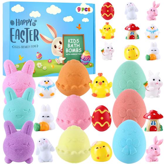 Imagem de Bubble Bath Bombs JOICEE, pacote com 9 unidades para crianças com surpresa