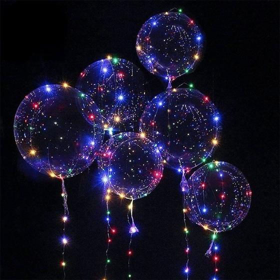 Imagem de Bubble com Fio de Led Colorido - Cordão de 2m Bubble 20" - 01 Unidade - Partiufesta - Rizzo