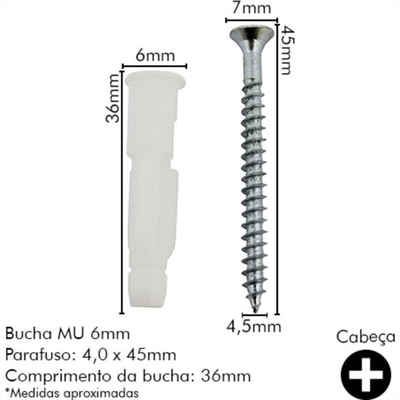 Imagem de Bucha Fix.Sfor Mu 06 C/100 C/Par Tij.Fur