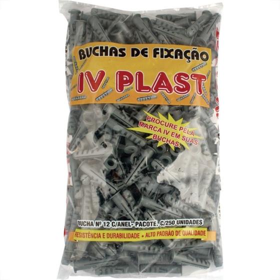 Imagem de Bucha Fixacao Ivplast Com Anel 12 Saco 250 Pecas