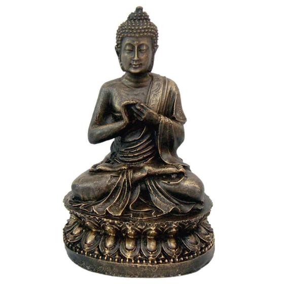 Imagem de Buda Hindu orando prece estátua decoração Pequeno .