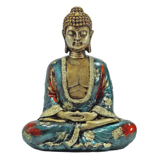 Imagem de Buda Hindu Tailandês Tibetano Sidarta Estátua Grande 22 cm