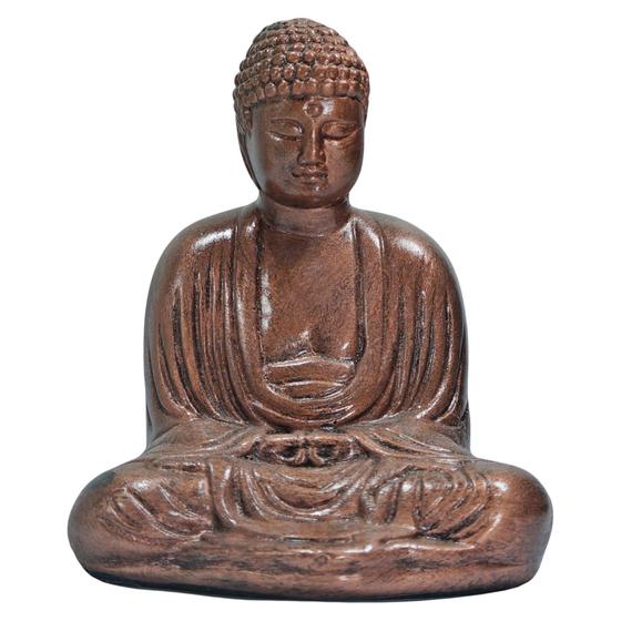 Imagem de Buda Hindu Tibetano Sidarta Resina Estátua Bronze Decoração