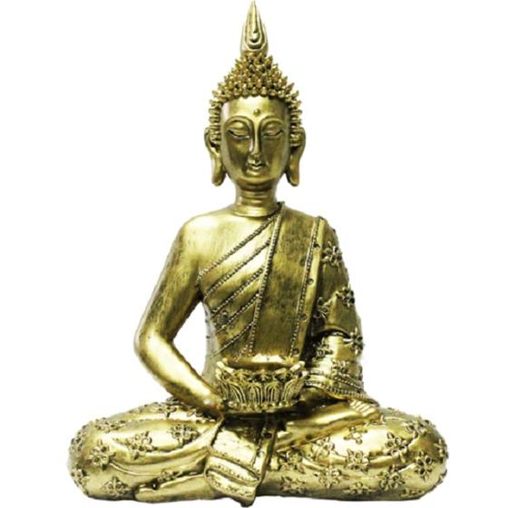 Imagem de Buddha Tibetano Dourado Meditando - Gh 158