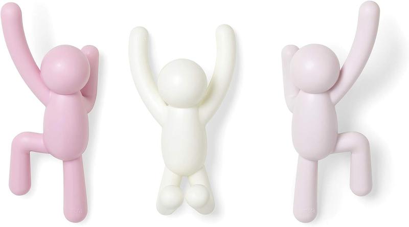 Imagem de Buddy - paleta rosa - conjunto com 3 cabideiros de parede