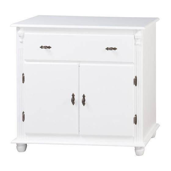 Imagem de Buffet Balcão de Cozinha de Madeira Antique 100 cm com 2 Portas e 1 Gaveta - 629