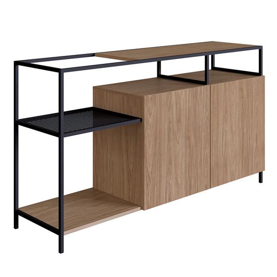 Imagem de Buffet Bar Dinâmico New Hanover e Preto 135 cm - D'Rossi