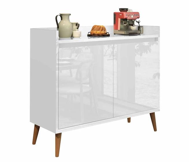 Imagem de Buffet Cantinho do Café Delta 2 Portas Branco Gloss - MoveisAqui