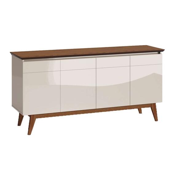 Buffet Classic 4 PT Off White e Freijo Touch Menor preço em Buffet Classic 4 PT Off White e Freijo Touch