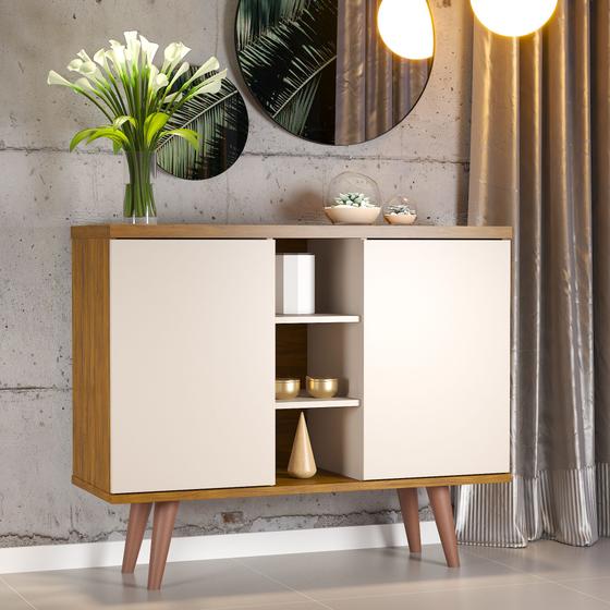 Imagem de Buffet Collin 2 Portas 4 Prateleiras Internas Imbuia/Off White