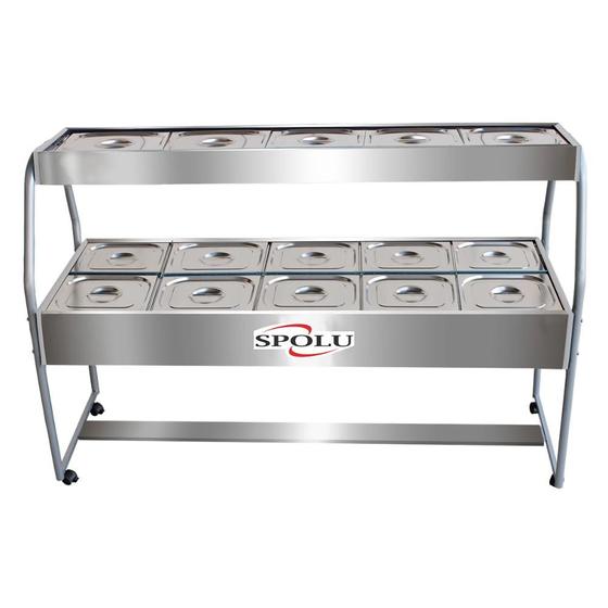 Imagem de Buffet Combinado Spolu 10 Cubas Quentes 5 Cubas Frias 127V SPL-513CO