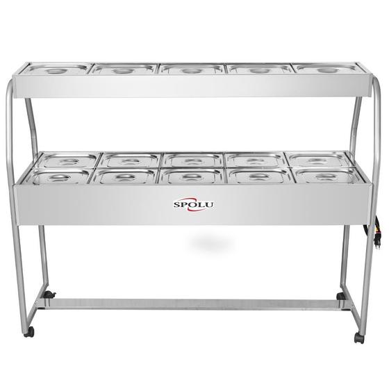 Imagem de Buffet Combinado Spolu 10 Cubas Quentes 5 Cubas Frias 220V SPL-512CO