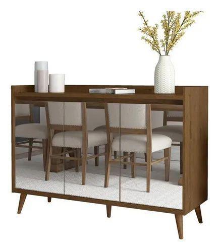 Imagem de Buffet delux delta classico com espelho 3 portas malbec