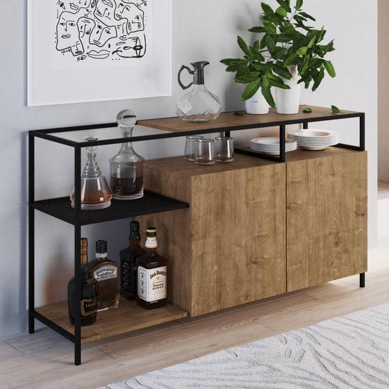 Imagem de Buffet Industrial York com 135 cm - Vermont/Preto