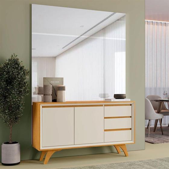 Imagem de Buffet Piazza 02 Portas Mavaular Naturalle Com Off White