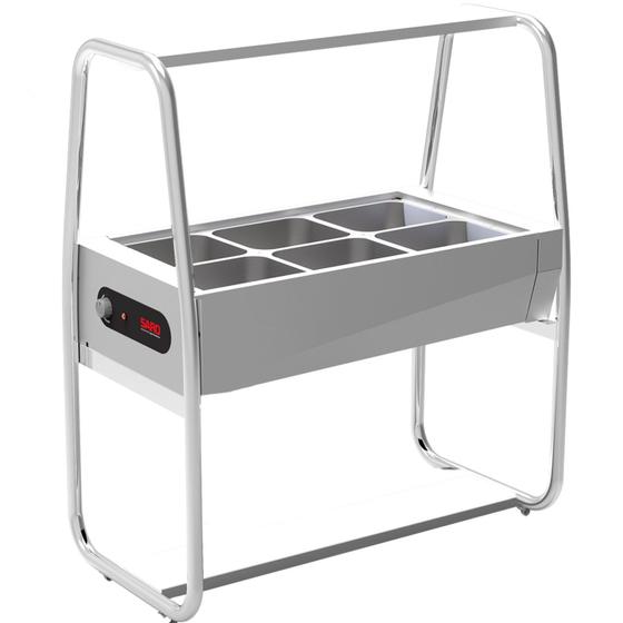 Imagem de Buffet Térmico Aquecido Inox 6 Cubas com Tampa 127v BF611