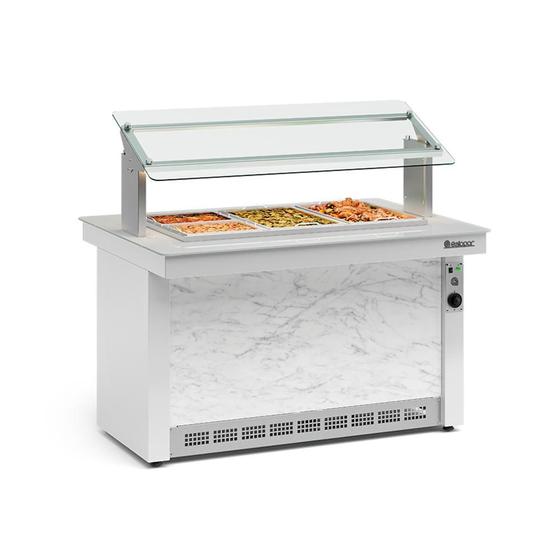 Imagem de Buffet Térmico Gelopar 3 Cubas Branco 50-60Hz 220V GBTA-140