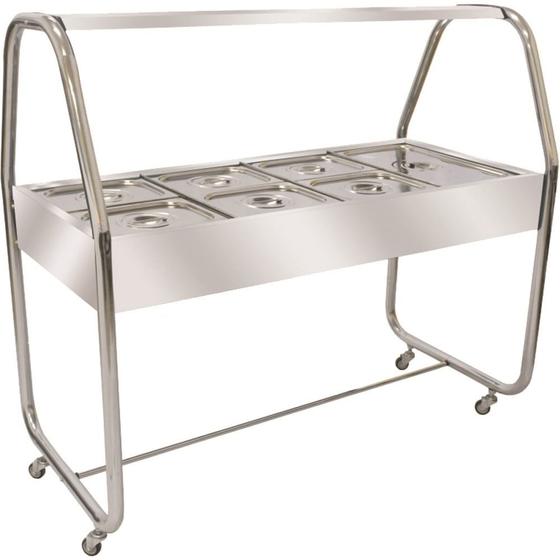Buffet Térmico Self Service 8 cubas 1/2 2000-2500 W Ibet Menor preço em Buffet Térmico Self Service 8 cubas 1/2 2000-2500 W Ibet