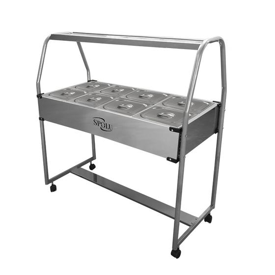Buffet Térmico Self Service com 08 Cubas Spolu SPL-508 Prata 220V Menor preço em Buffet Térmico Self Service com 08 Cubas Spolu SPL-508 Prata 220V