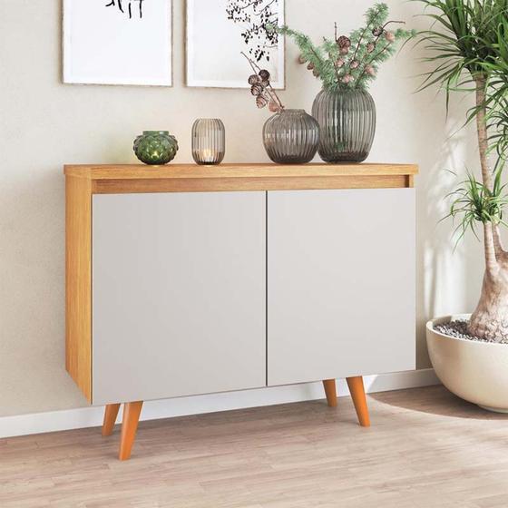 Imagem de Buffet Uno com 2 Portas larg. 1.01m Mel/Off White Viero