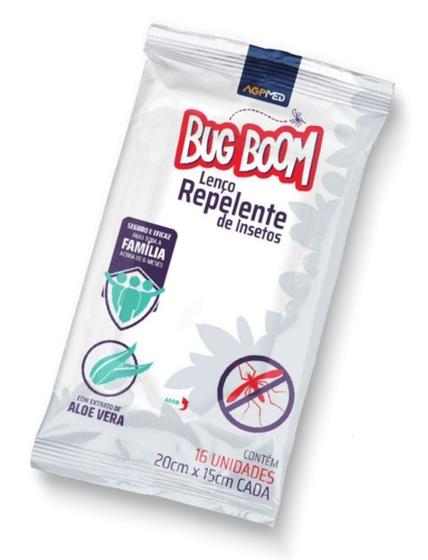 Imagem de Bug Boom Lenços Repelentes de Insetos com Aloe Vera AGPMED