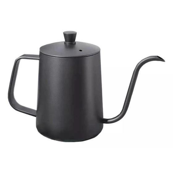 Imagem de Bule Bico Fino em Aço Inox 600 ml Preto Mimo Style