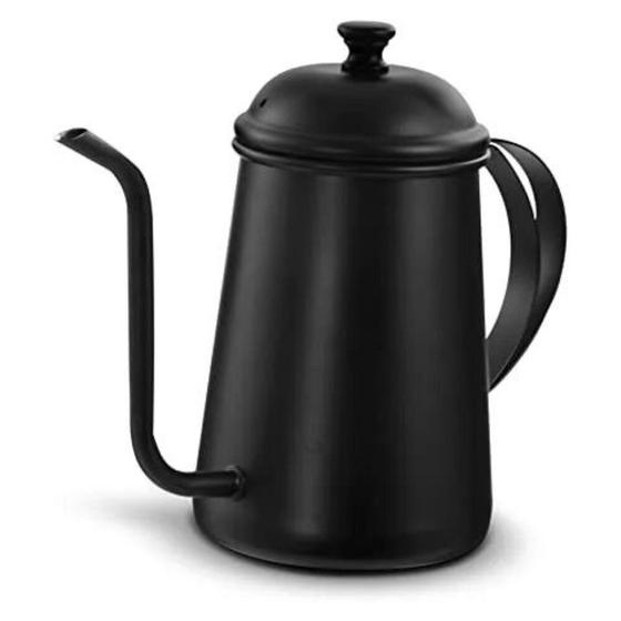 Imagem de Bule Black Preto com Tampa Bico Fino Alça Ergonômica 700ml Mimo Style