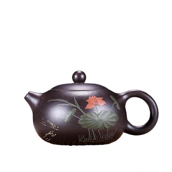 Imagem de Bule de Argila Roxa Yixing com Filtro - Xishi Teapot - Presente Personalizado