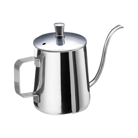 Imagem de Bule de Café e Chá de Aço Inoxidável com Bico Longo - Para Degustação Manual