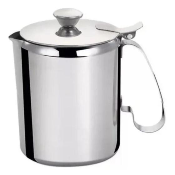 Imagem de Bule De Mesa Em Inox Com Tampa Para Café Leite e Chá 600ml