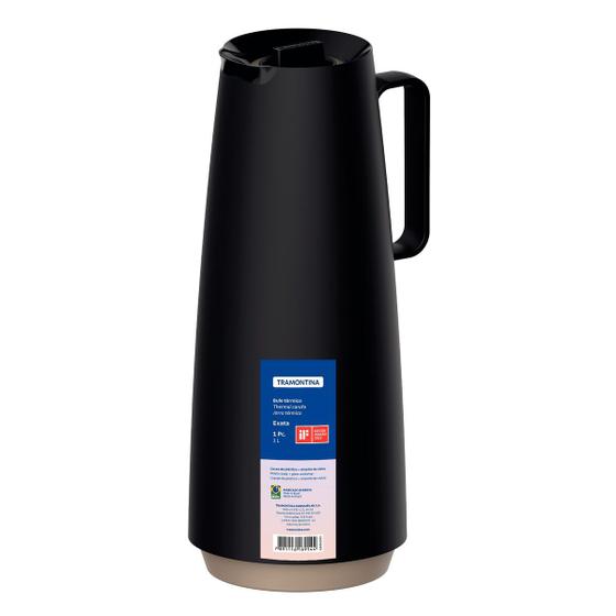 Bule Garrafa Térmica Exata 1L Para Café E Cha Etc Tramontina - Preto Menor preço em Bule Garrafa Térmica Exata 1L Para Café E Cha Etc Tramontina - Preto