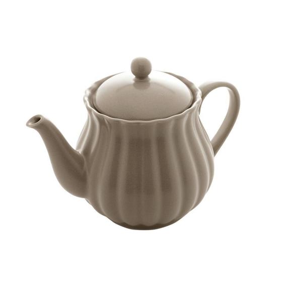 Imagem de Bule P/Chá De Porcelana Pétala Cinza Matt 950Ml - bon gourmet