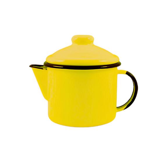 Imagem de Bule para chá 10 Esmaltado Amarelo 600 ml - Ewel