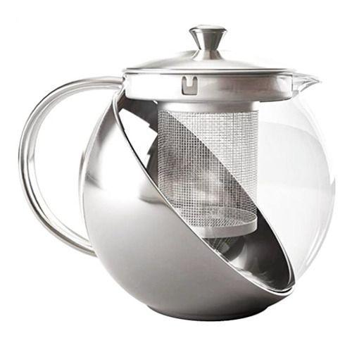 Bule para chá de vidro e inox 700 ml Menor preço em Bule para chá de vidro e inox 700 ml