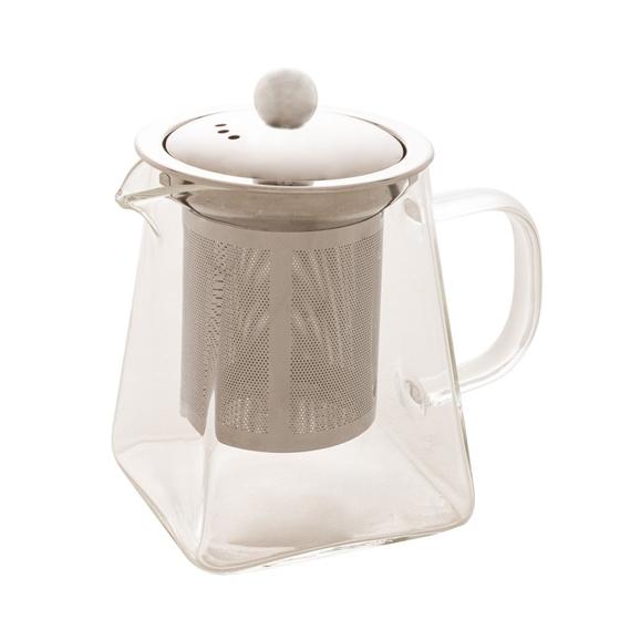 Imagem de Bule para Chá em Vidro e Aço Inox com Infusor 550 ml Lyor