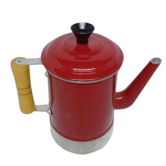 Imagem de Bule para coar café de Alumínio Vermelho 1,9 litro